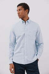 Cortefiel Plain oxford shirt Blue