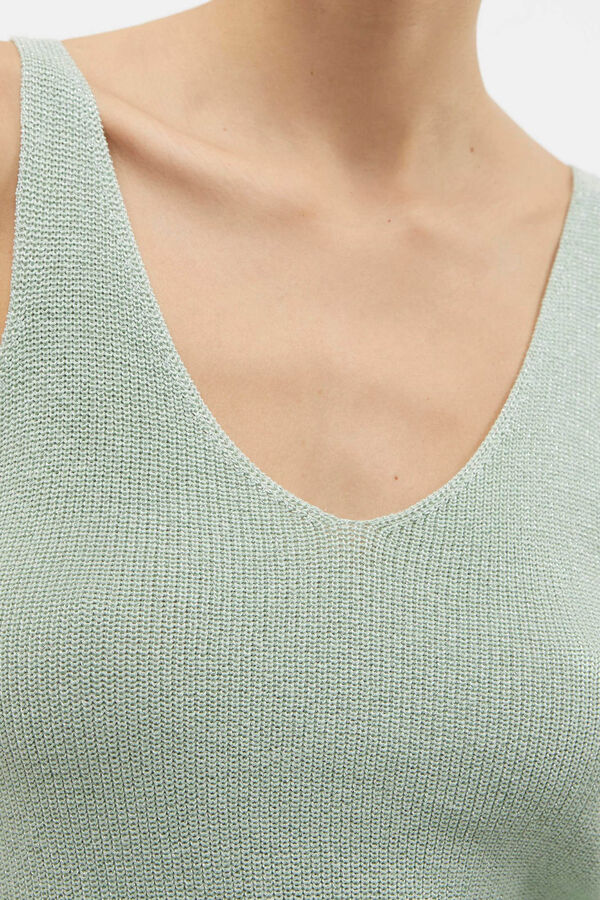Cortefiel Jersey-knit vest top Green