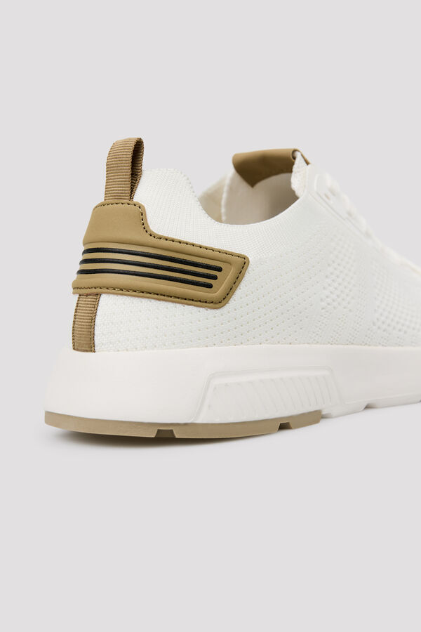 Cortefiel Textile trainers White