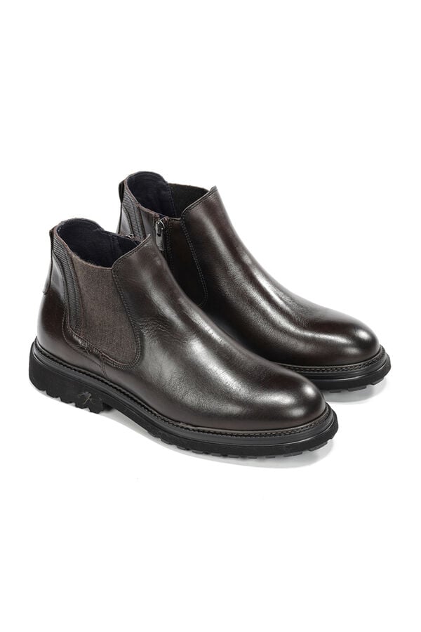 Fluchos Botim Lincon para homem Castanho