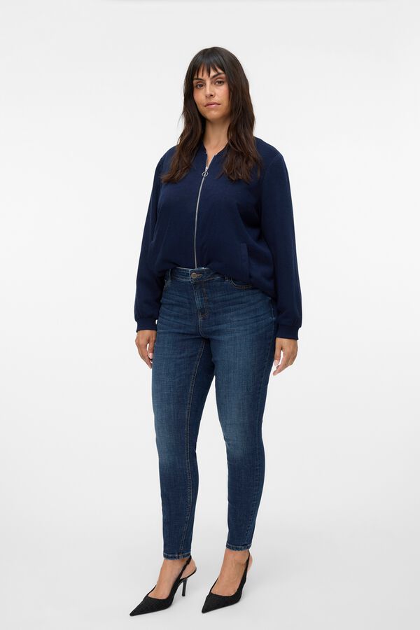 Vero Moda Curve Jeans skinny de cintura alta Azul