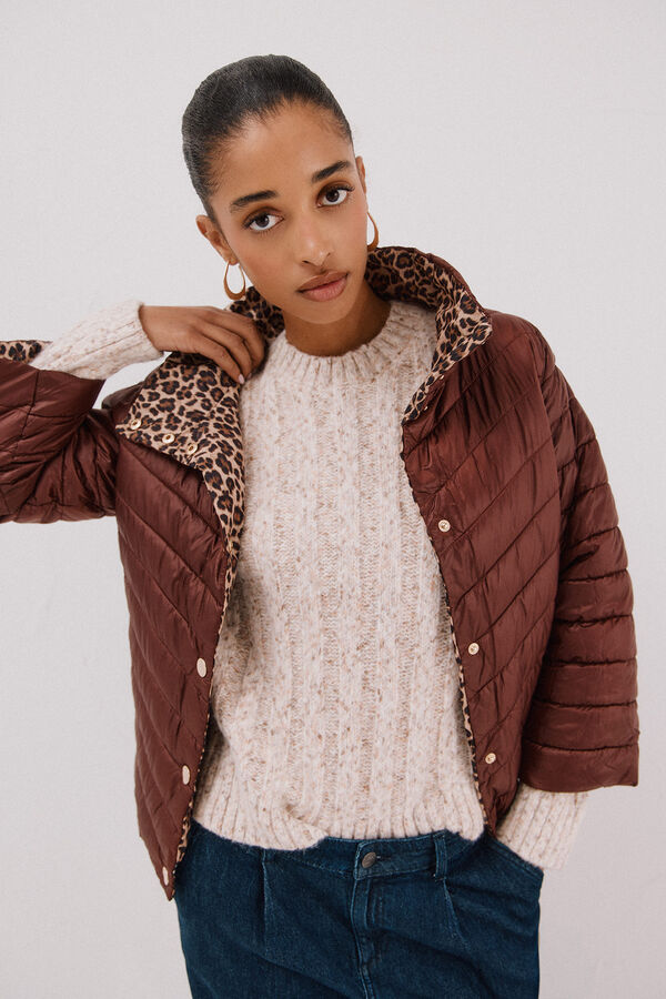 Cortefiel Reversible Thermolite® jacket Maroon