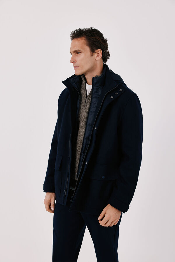 Cortefiel Jacket with lining Navy