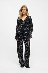 Object Blusa de gaze estampada Preto