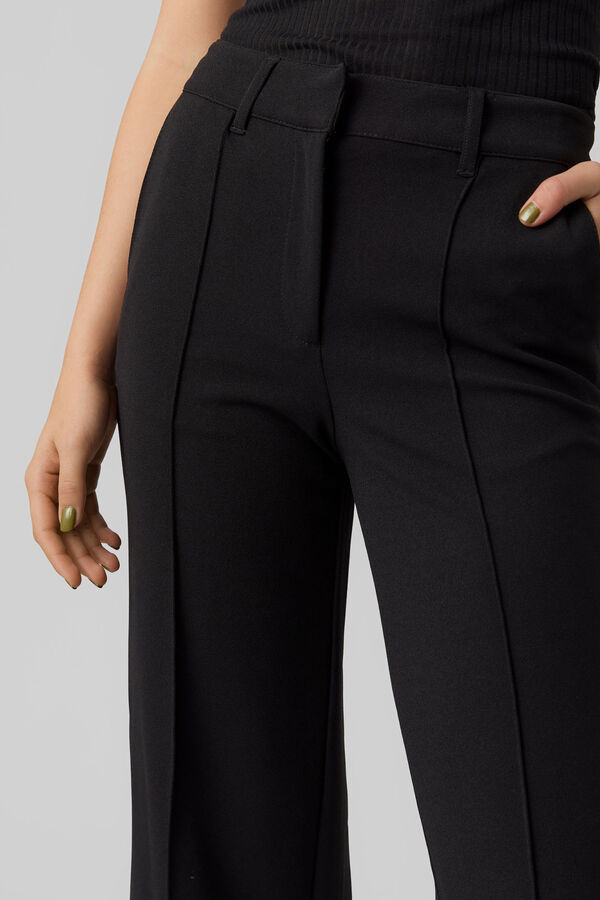 Vero Moda Cal&ccedil;as de perna larga Preto