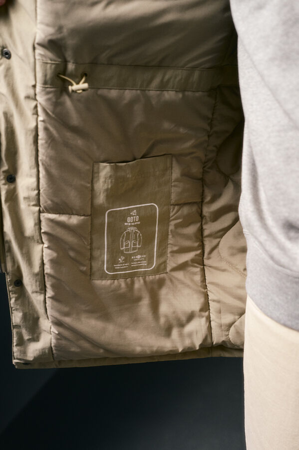 OOTO Parka comprida acolchoada Tostado