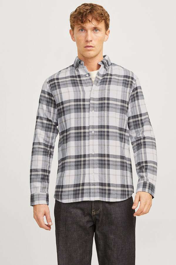 Jack & Jones Camisa de flanela Cinzento
