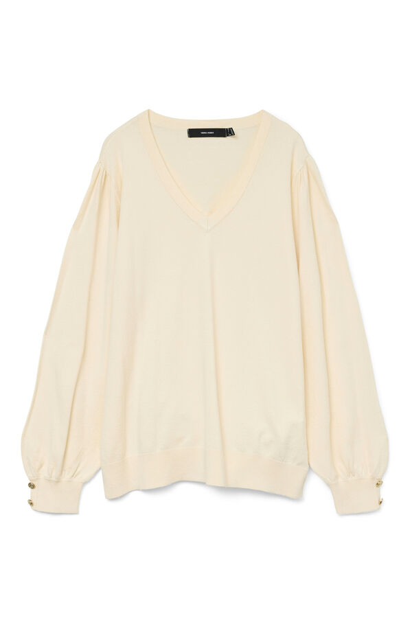 Vero Moda Curve Camisola com gola em V curvo Cinzento
