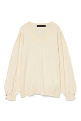 Vero Moda Curve Camisola com gola em V curvo Cinzento