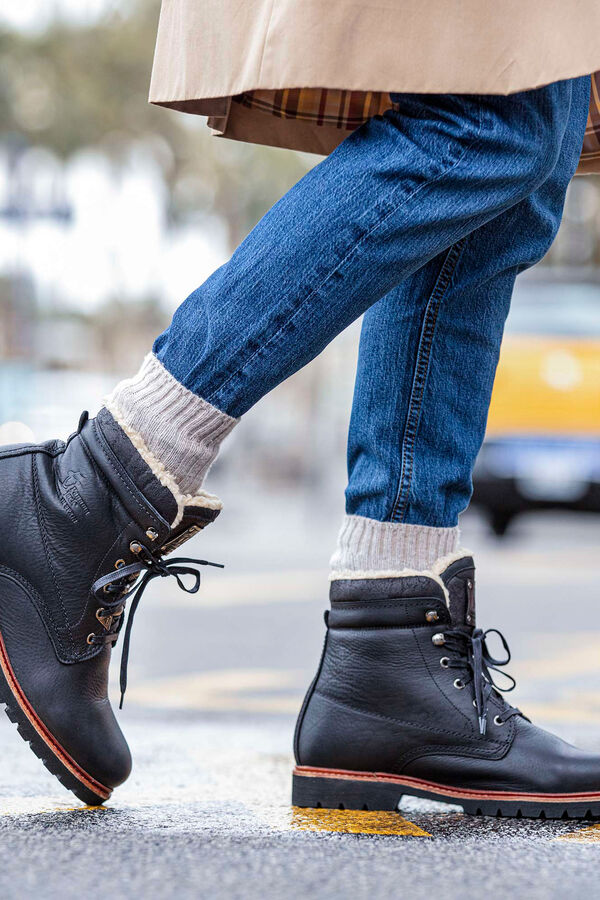 Cortefiel Men's nappa leather boots Black