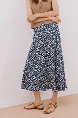 Cortefiel Falda capa estampada Multicolor