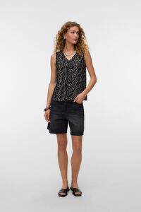Vero Moda Top manga sisa y cuello pico