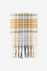 Cortefiel Tartan fringed scarf Multicolour