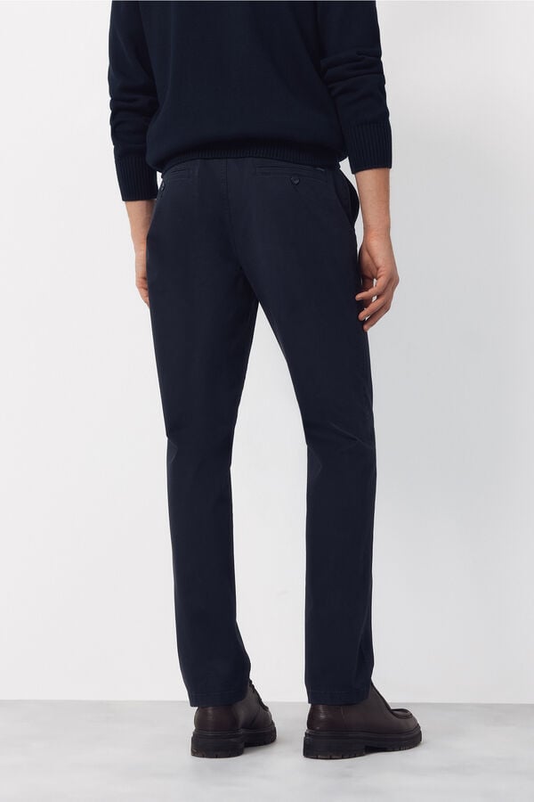 Cortefiel Pantal&oacute;n chino regular fit Azul marino