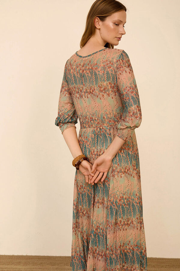 Meisie Vestido midi em tule estampado Multicolorido