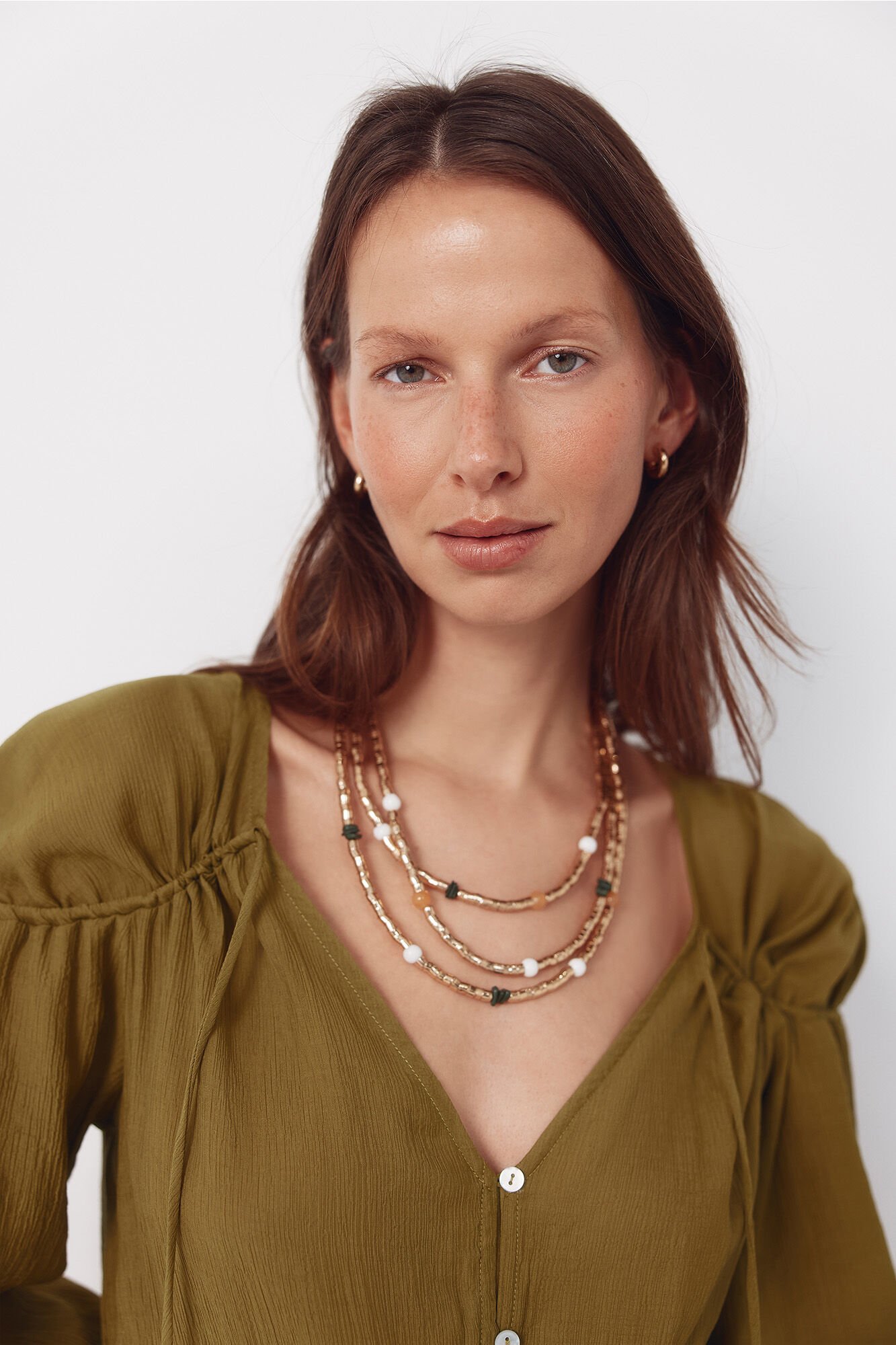 Cortefiel V dress with drawstring