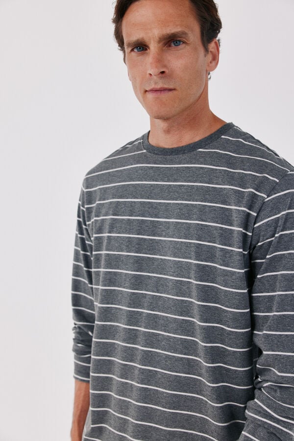 Cortefiel Jersey-knit pyjamas set Grey
