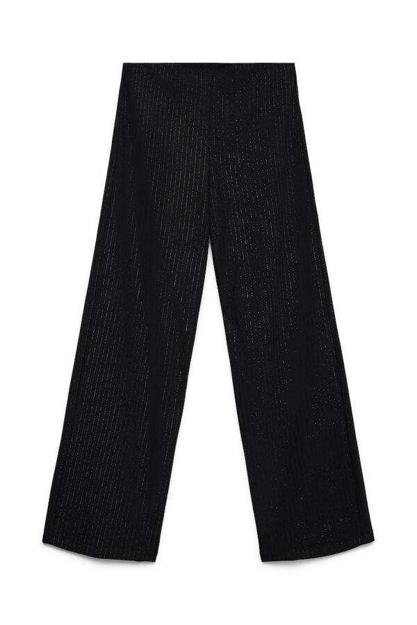 Vero Moda Calça comprida feminina com glitter Preto