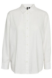 Cortefiel Camisa de mulher manga comprida versase Branco