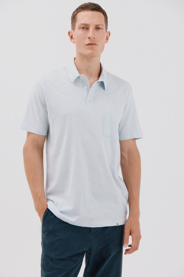 Cortefiel plain polo Blue