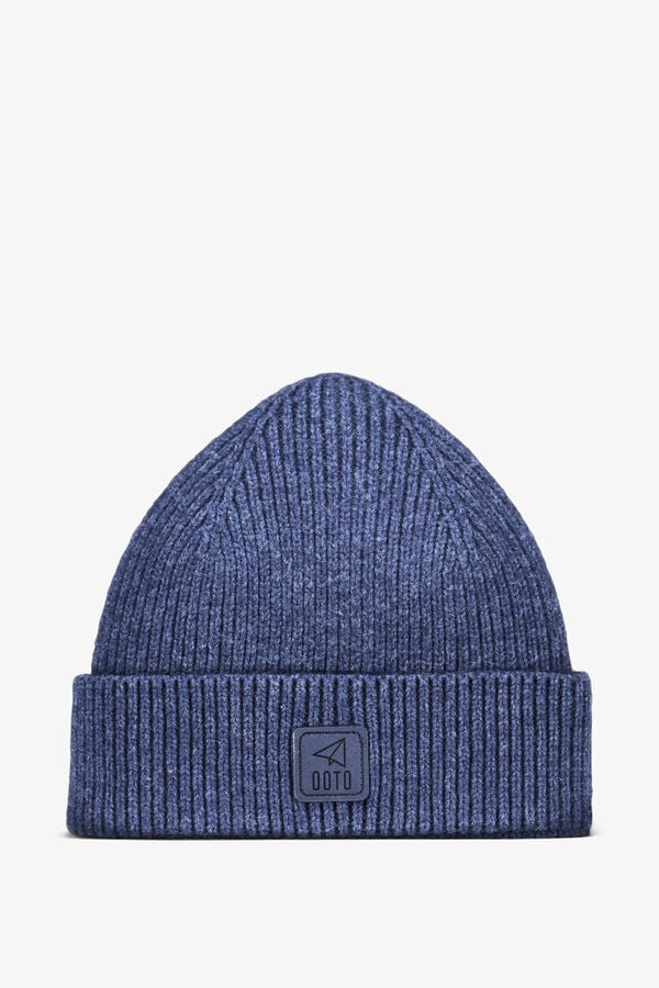 OOTO Boné de malha lisa beanie Azul