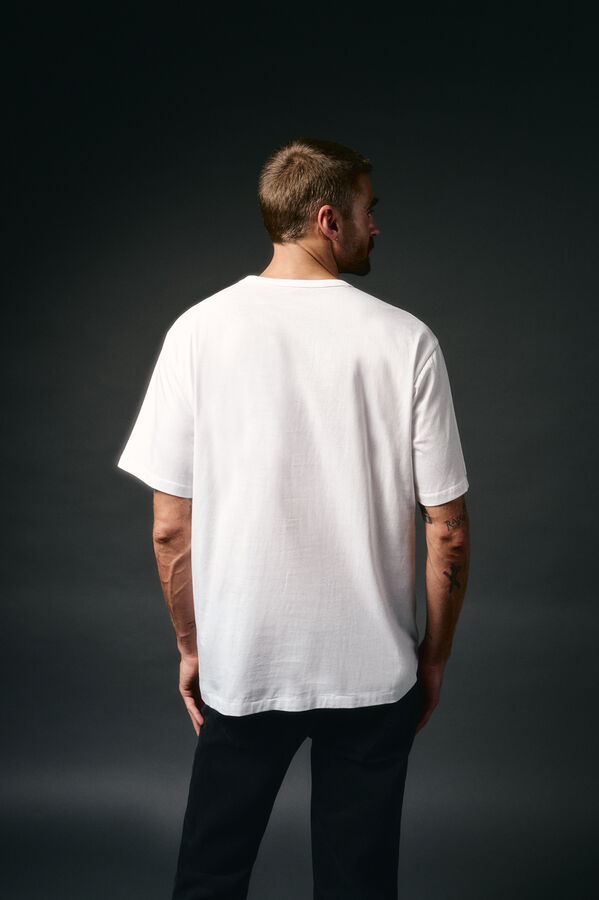 OOTO Camiseta gráfica lavada Blanco
