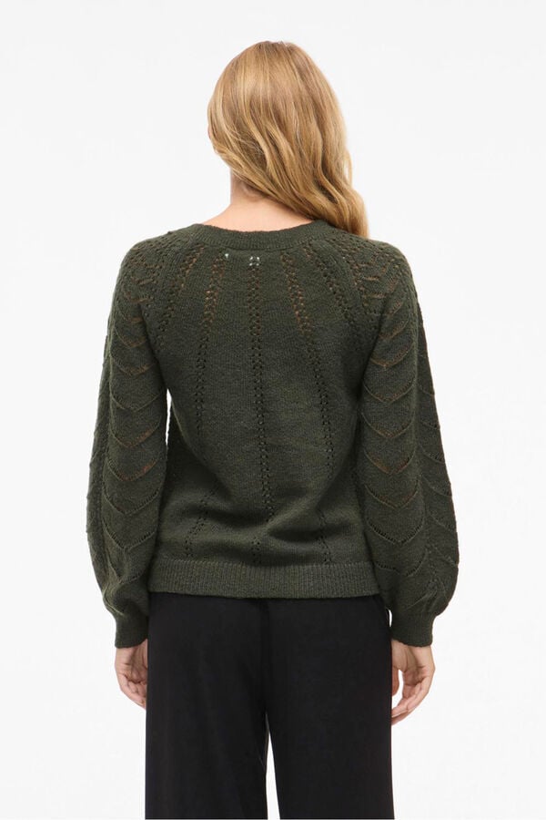 Vila Camisola de malha vazada Verde
