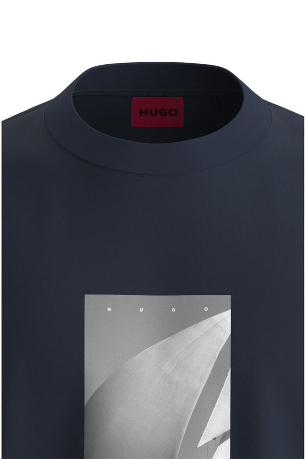 HUGO T-shirt de manga curta Azul