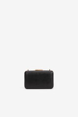 Vilanova Clutch retangular com efeito pele Preto