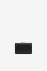 Vilanova Clutch retangular com efeito pele Preto