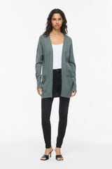 Vila Knit long cardigan Green