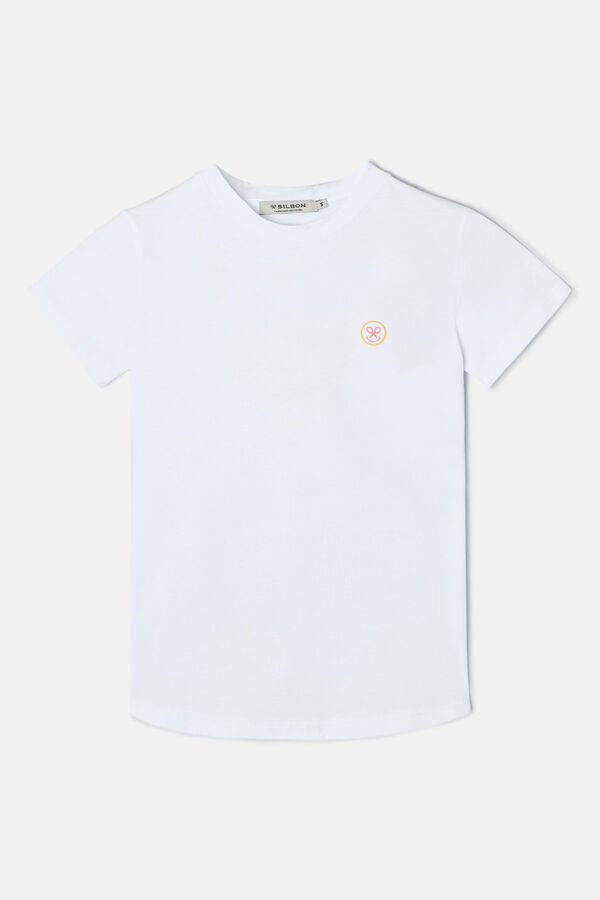 Silbon Camiseta smile colores Blanco
