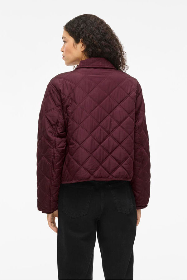 Vila Sobretudo acolchoado acolchoado com gola de veludo cotelê Granada