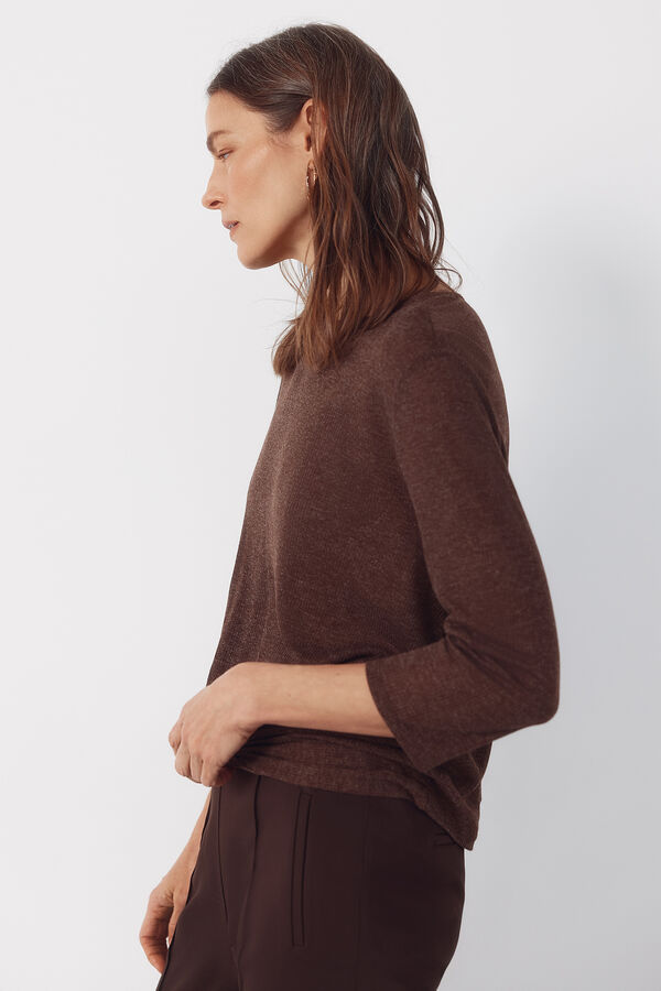 Cortefiel Knot t-shirt Brown