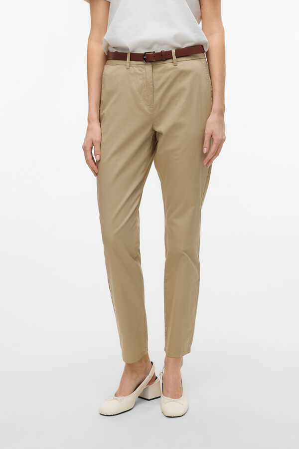 Vero Moda Calças formais Cinzento