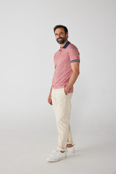 Cortefiel "All Over Print" polo shirt Pink
