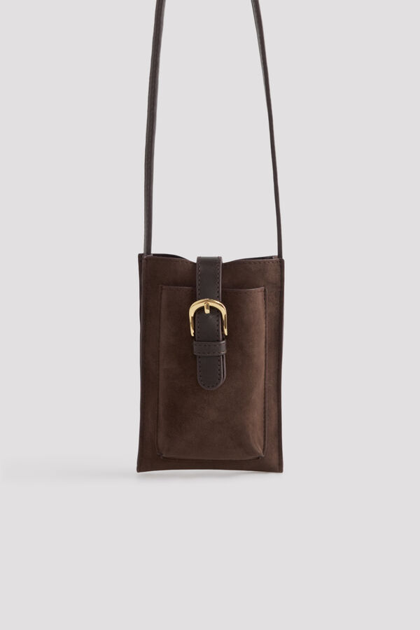 Cortefiel Two-tone phone case Dark brown