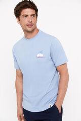 Cortefiel Graphic T-shirt Blue