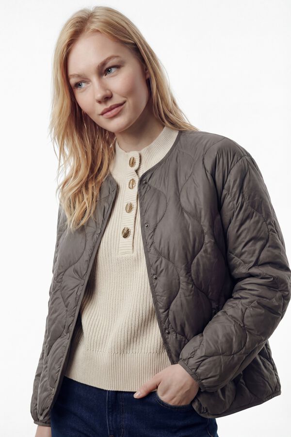 Vila Ultra-light quilted coat Beige