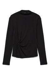 Vero Moda Top de gola comprida com manga Perkins  Preto