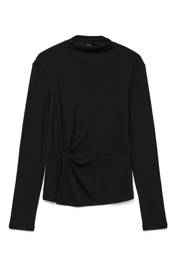 Vero Moda Top de gola comprida com manga Perkins  Preto