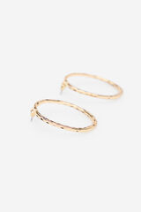 Cortefiel Pendiente aros strass Dorado