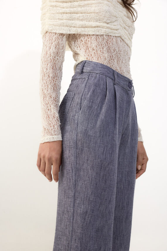Pantalón fluído índigo