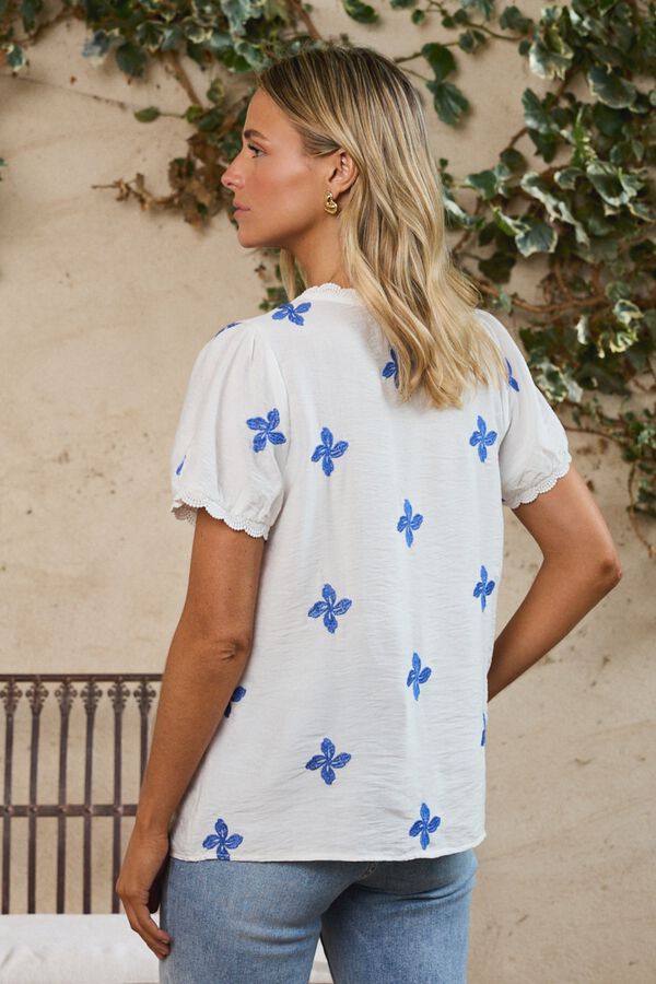 Pol&iacute;n Et Moi Camisa bordada Emilia Branco