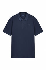 OOTO Polo piqué lavado bordado avión Azul oscuro