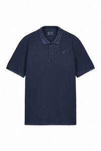 OOTO Camisa polo piqué lavada com bordado de avião