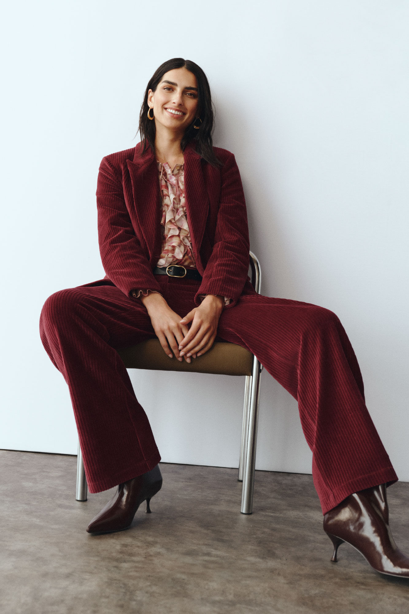 Cortefiel Women's double- corduroy blazer