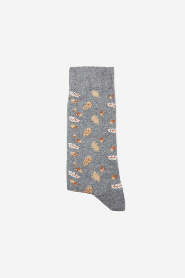 Cortefiel Motif socks Grey