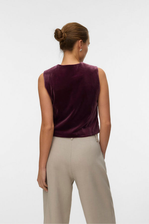 Vero Moda Colete de veludo Roxo