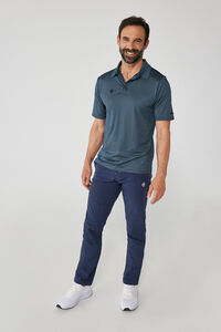 Cortefiel Technical short-sleeved polo shirt Blue